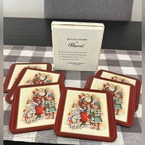 Pimpernel Deluxe Coasters “Father Christmas” Made in England